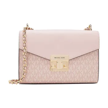 MICHAEL KORS MK Rose Cow Leather Crossbody Bag Small Size Women's Pink