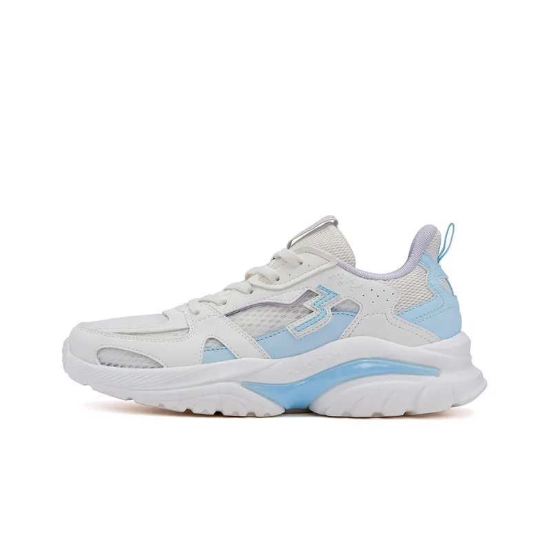 361° Shock Absorbing, Non Slip, Wear Resistant, Breathable And Lightweight Low Top Running Shoes Women's White Blue-0