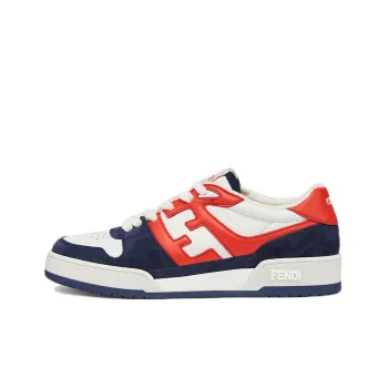 FENDI Match Navy Red Suede Women's