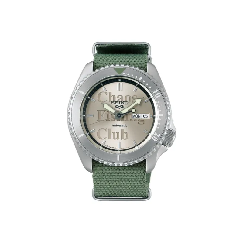 SEIKO Automatic Mechanical Movement Nylon Strap Watch 42.5mm Men's Watch Silver Dial SBSA169-0