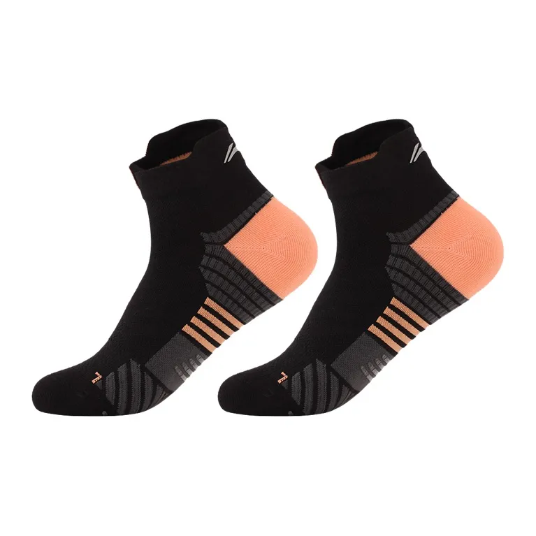 LiNing Ankle Socks Unisex 1 Pack Black Muskmelon Orange-0