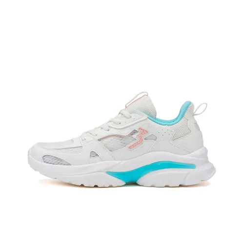 361° Running Shoes Women's Low-Top Feather White/Blue/Soft Pink