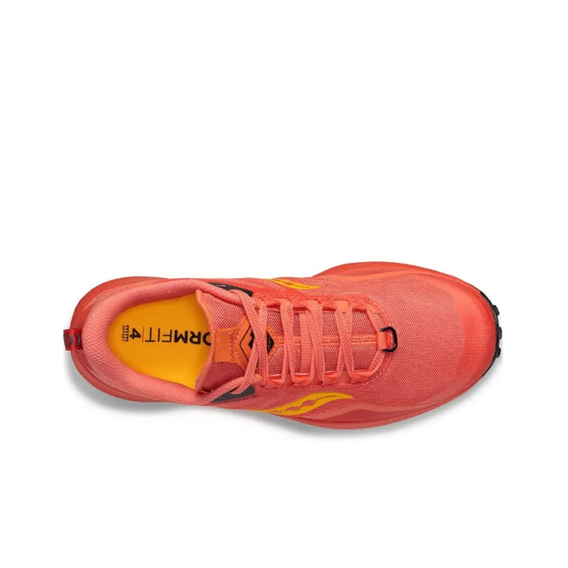Saucony Peregrine 12 Cushioning Anti Slip And Wear Resistant Low Top Trail Running Running Shoes Women's Watermelon Red-3