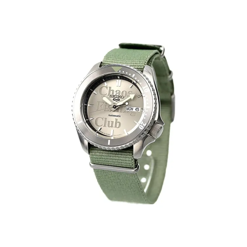 SEIKO Automatic Mechanical Movement Nylon Strap Watch 42.5mm Men's Watch Silver Dial SBSA169-1