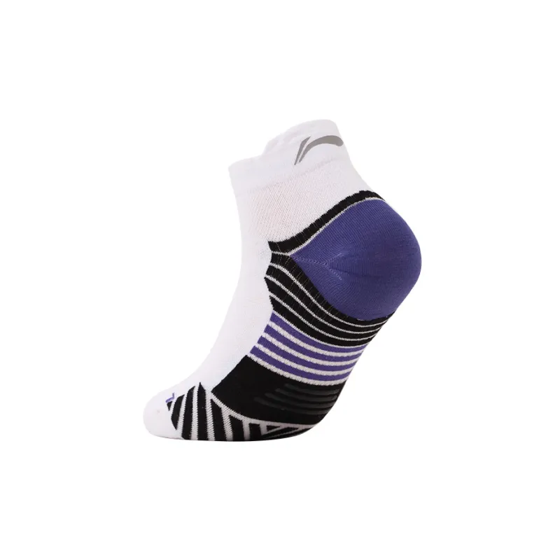 LiNing Ankle Socks Unisex 1 Pack White/Floral Blue Purple-3