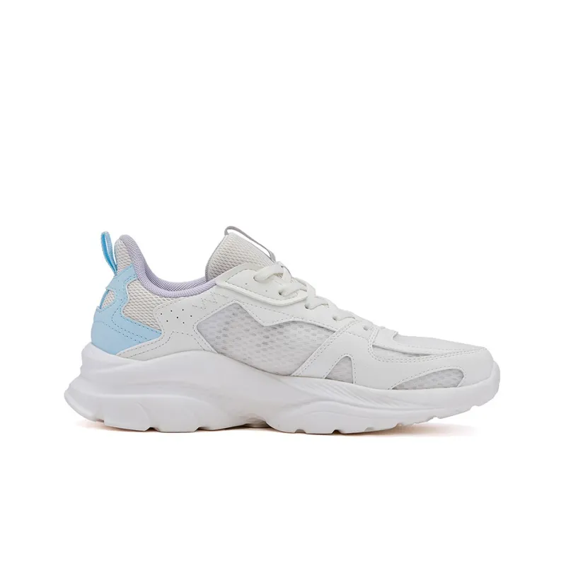 361° Shock Absorbing, Non Slip, Wear Resistant, Breathable And Lightweight Low Top Running Shoes Women's White Blue-1
