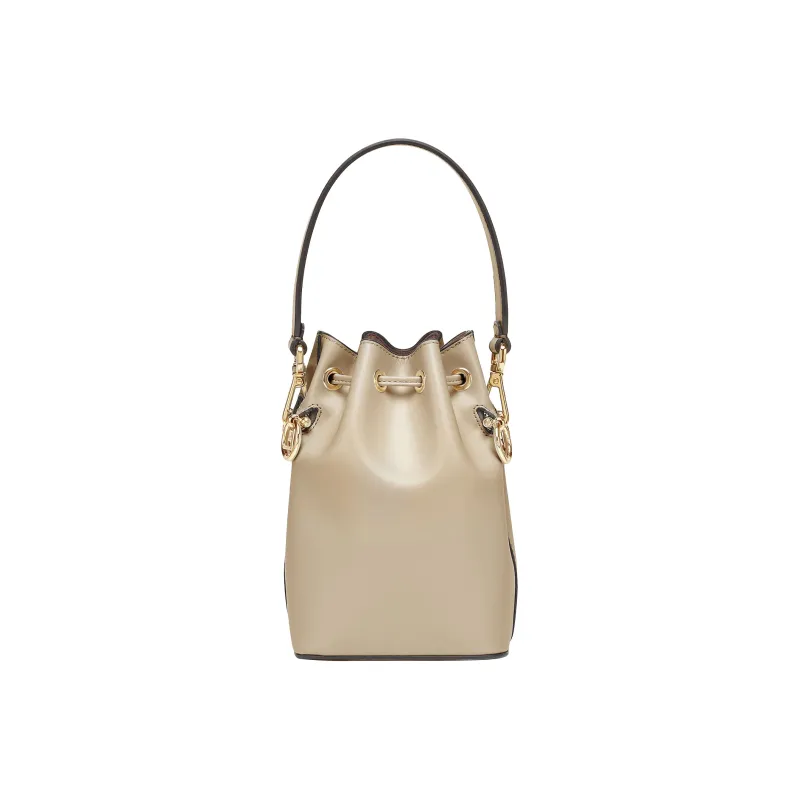 FENDI Mon Tresor Calfskin Bucket Bags Shoulder Bag Crossbody Bag Handbag Mini Women's Light Brown-2
