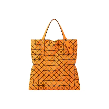 ISSEY MIYAKE Prism Polyester Tote Bag, Shopping Bag, Shoulder Bag, Handbag Women's Coral Orange