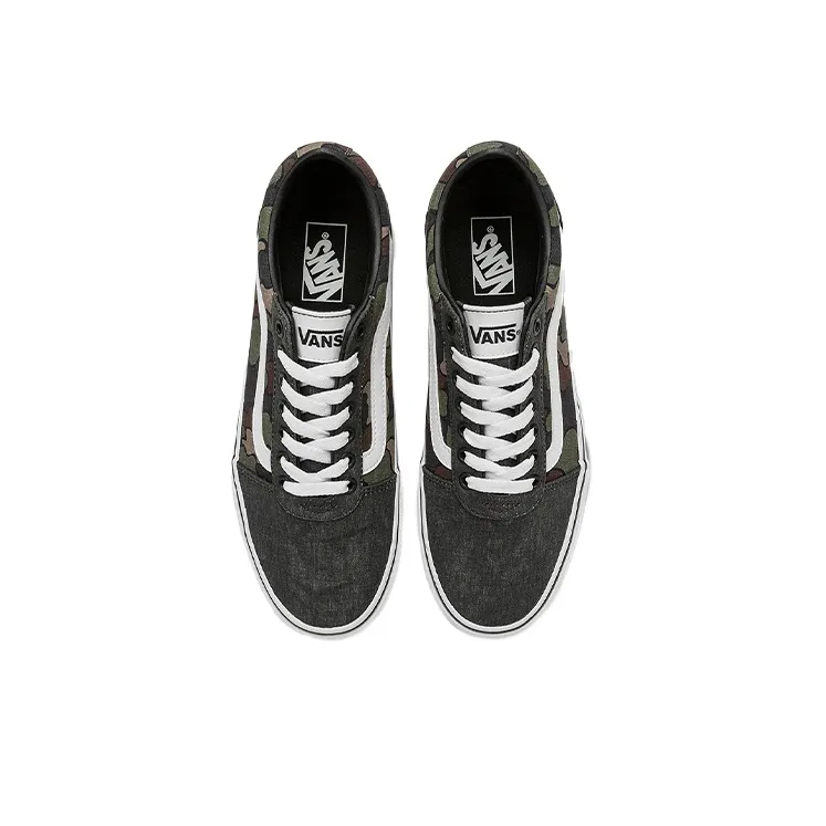 Vans Ward Low Top Casual Skate Shoes Gray Green Camouflage 'Gray Green Brown'-2