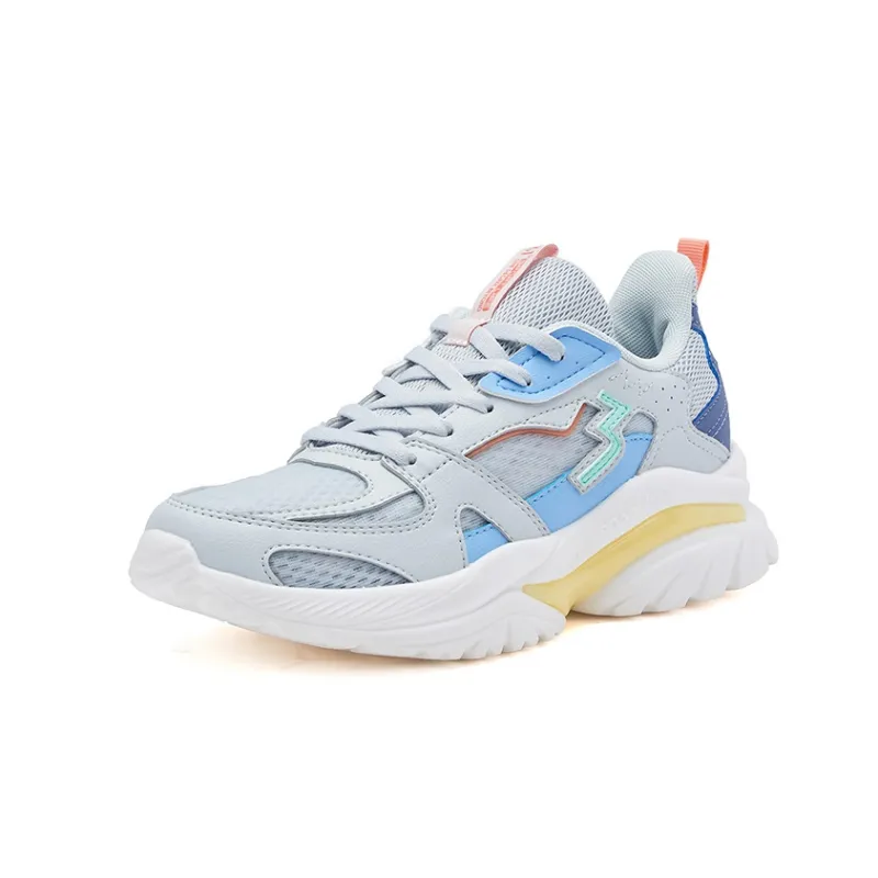 361° Abrasion Resistant Low Top Running Shoes Women's Gray Blue-2