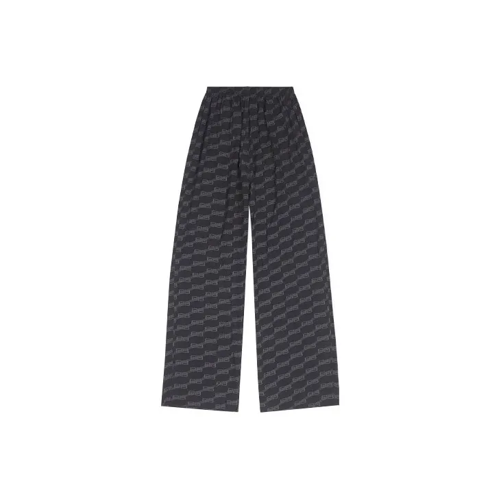 Balenciaga FW22 Knitted Sports Pants Women's Black Gray Color-1