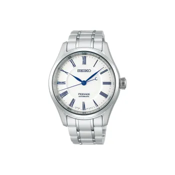 SEIKO Automatic Mechanical Movement Stainless Steel Strap Watch Men's Watches White Dial SPB293J1
