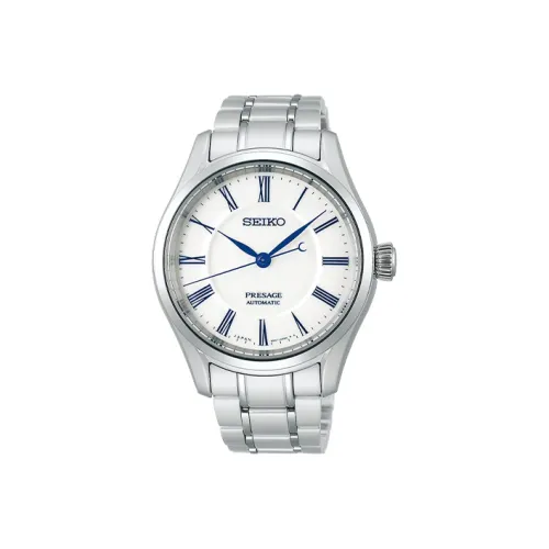 SEIKO Automatic Mechanical Movement Stainless Steel Strap Watch Men's Watches White Dial SPB293J1