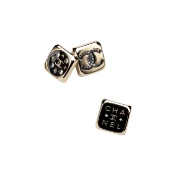 CHANEL Metal Resin Rhinestones Artificial Pearls Brooches Women's Black Gold