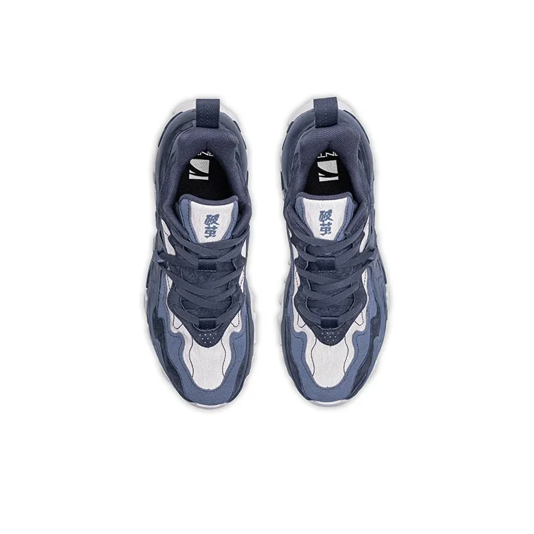 Anta Cocoon Distress Version 2.0 Breathable Low Top Sports Casual Shoes Men's Gray Blue-3