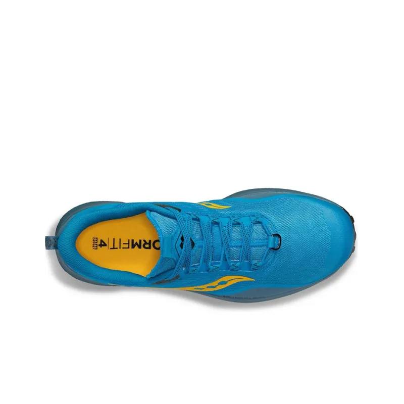 Saucony Peregrine 12 Running Shoes Men Low Top Blue/Yellow/Black-3