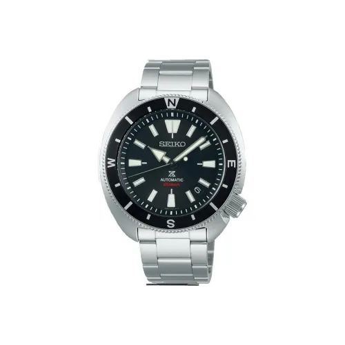 SEIKO Prospe Collection Automatic Mechanical Movement Stainless Steel Strap Watch Men's Watches Black Dial SRPH17K1