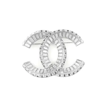 CHANEL Strass Cc Brooch