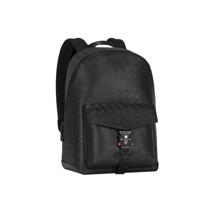 MONTBLANC Grained Cow Leather Backpack Men's Black-5