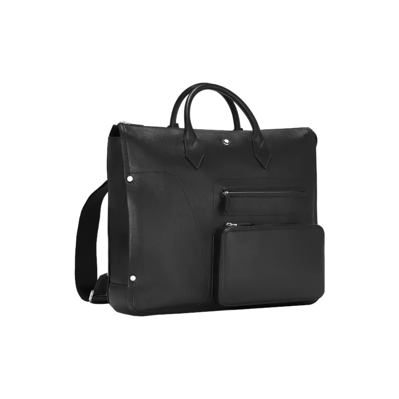 MONTBLANC Cow Leather Briefcase, Backpack, Handbag Men's Black-2