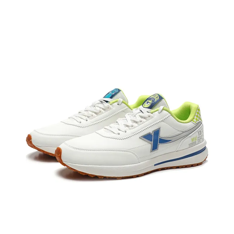 XTEP Anti-Slip And Wear-Resistant Lightweight Low-Top Casual Shoes Men's White Green Blue-2
