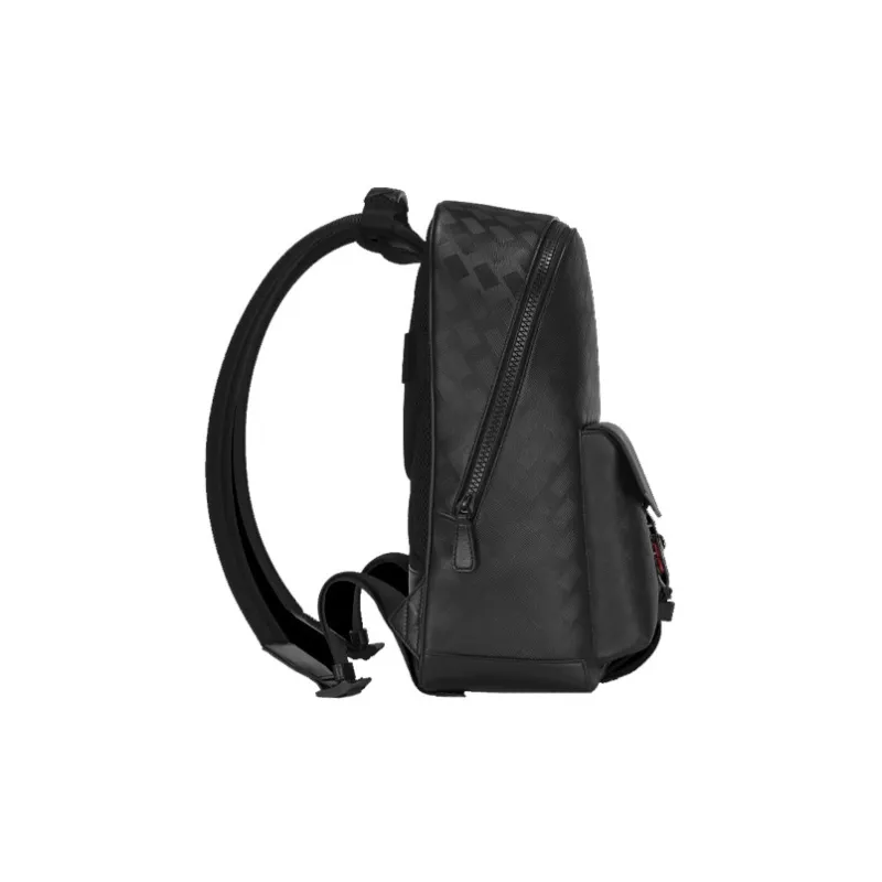 MONTBLANC Grained Cow Leather Backpack Men's Black-6