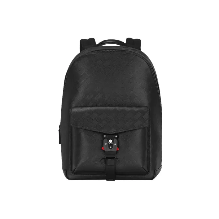 MONTBLANC Grained Cow Leather Backpack Men's Black-4