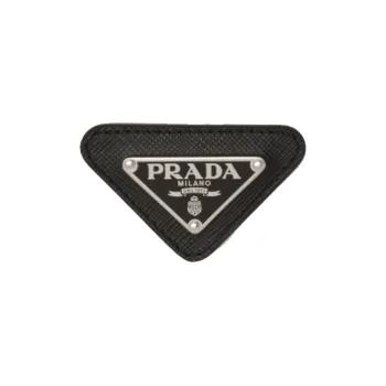 PRADA Saffiano Leather Trim Brooches Unisex