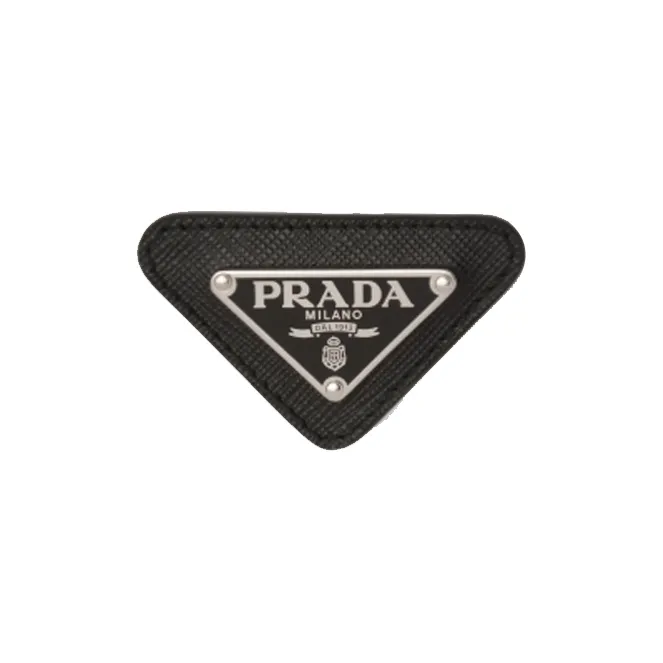 PRADA Saffiano Leather Trim Brooches Unisex-0