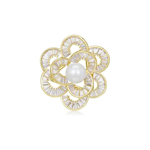 HMZ Brooches Women's Gold