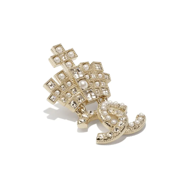 CHANEL Logo Brooch-1