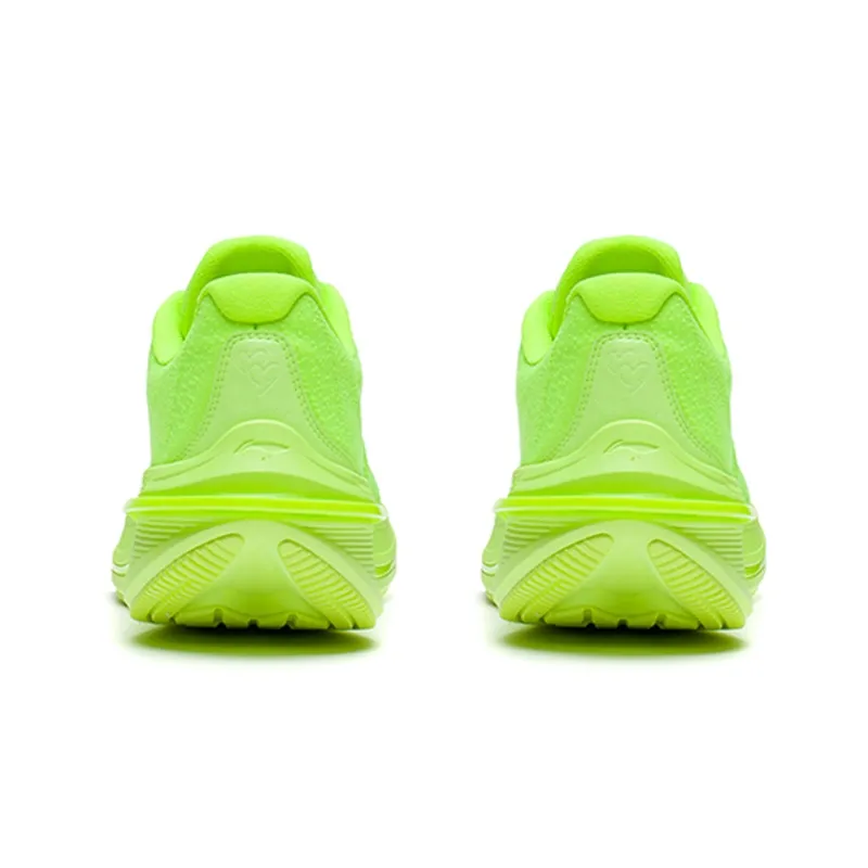 LiNing WuShi 5S 2.0 Running Shoes Cushioned Slip Resistant Low Top Running Shoes Men's Fluorescent Vanilla Green-3