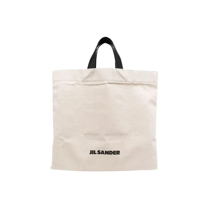 JIL SANDER Logo Printed Large Tote Bag-0