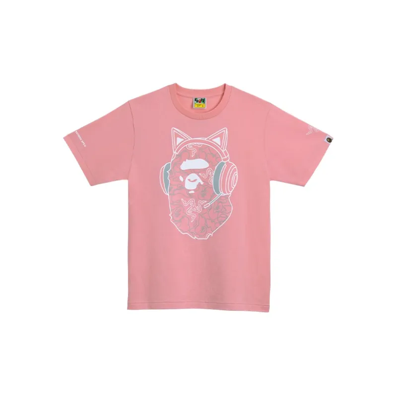 Bape X Razer NEon Camo Ape Head Tee-0