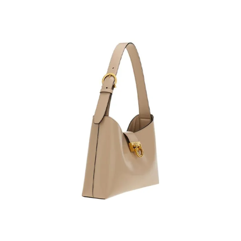 FERRAGAMO Cow Leather Shoulder Bag Women's Dusty Pink-2