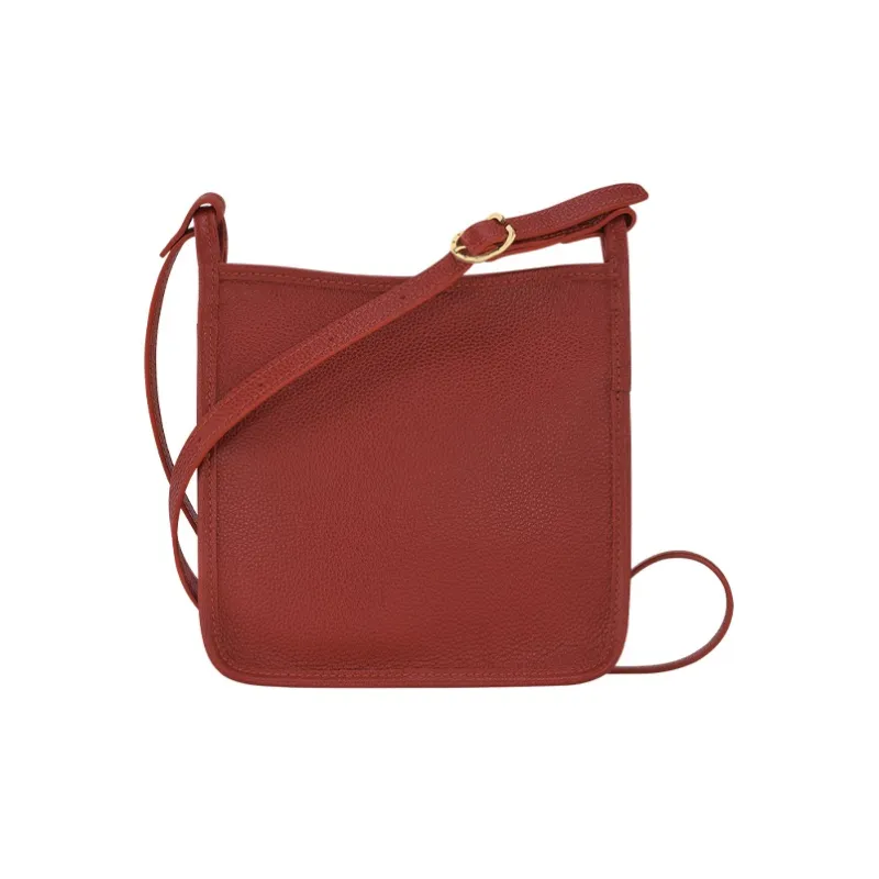 LONGCHAMP Le Foulonné Calfskin Shoulder Bag Crossbody Bag Small Size Women's Orange-2