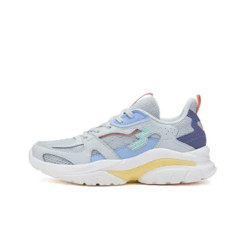 361° Abrasion Resistant Low Top Running Shoes Women's Gray Blue
