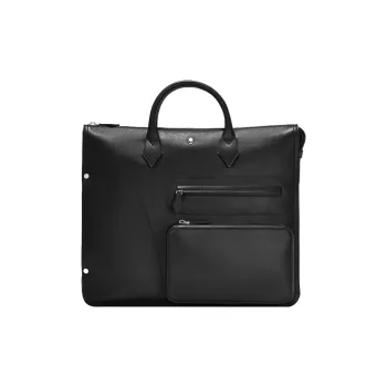 MONTBLANC Cow Leather Briefcase, Backpack, Handbag Men's Black