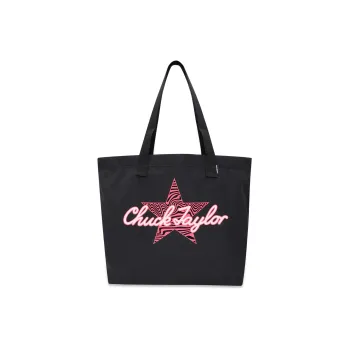 Converse Polyester Tote Bag Shopping Bag Shoulder Bag Handbag Regular Unisex Black