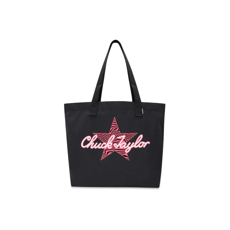 Converse Polyester Tote Bag, Shopping Bag, Shoulder Bag, Handbag Regular Unisex Black-0