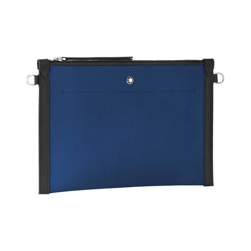 MONTBLANC Fabric With Leather Trim Clutch Men's Blue-0