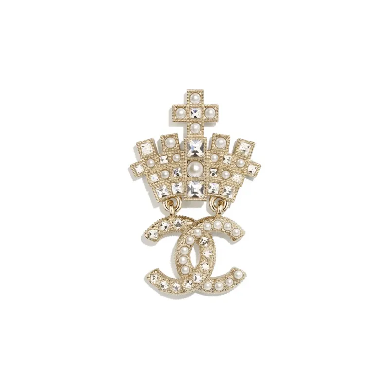 CHANEL Logo Brooch-0