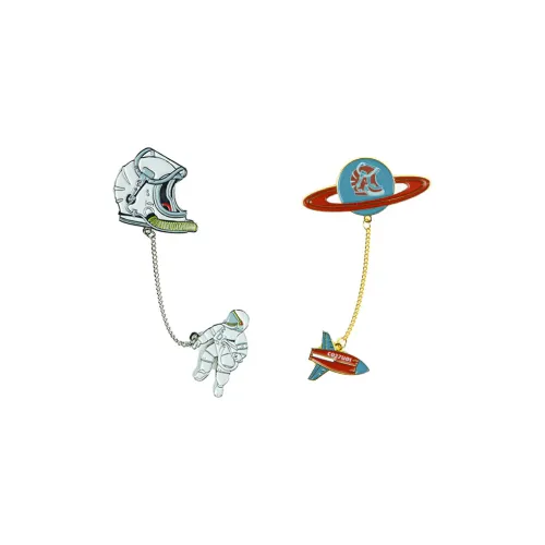 FEAROM Brooches Unisex Astronaut/Airplane Set Of 2