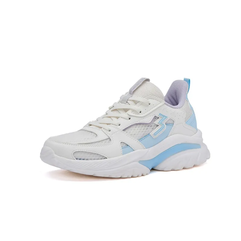 361° Shock Absorbing, Non Slip, Wear Resistant, Breathable And Lightweight Low Top Running Shoes Women's White Blue-2