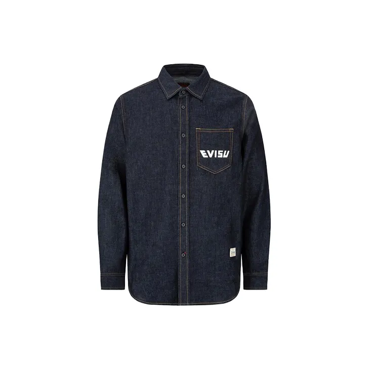 EVISU Shirts Men Denim Blue-1