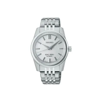 SEIKO Automatic Mechanical Movement Metal Strap Watch Men's Watches Silver Dial