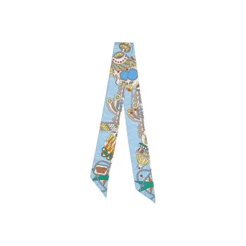 HERMES Silk Scarves Women's Blue