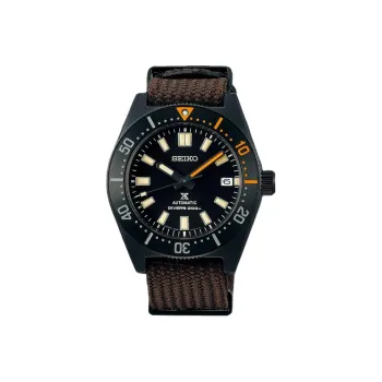 SEIKO Automatic Mechanical Movement Polyester Strap Watch Men's Watch Black Dial SPB253J1