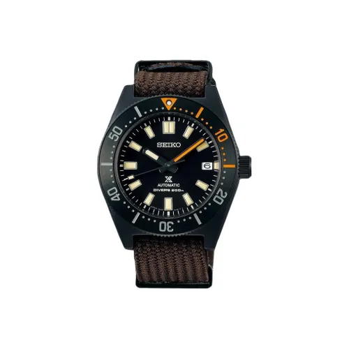 SEIKO Automatic Mechanical Movement Polyester Strap Watch Men's Watch Black Dial SPB253J1