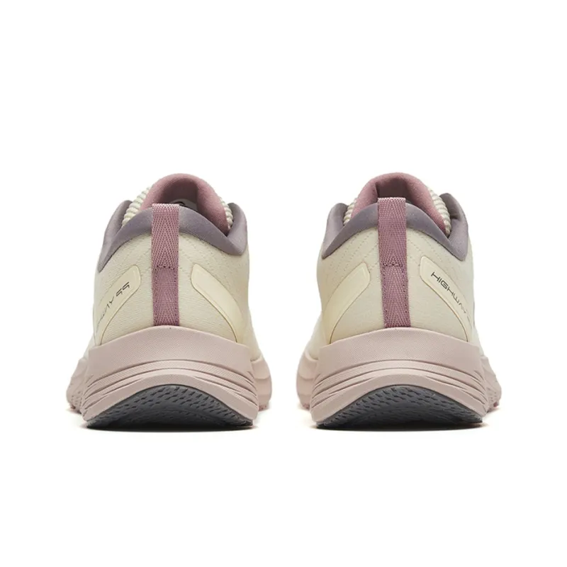 Anta Highway 99 Wear Resistant Low Top Running Shoes Women's White Gray Purple-4